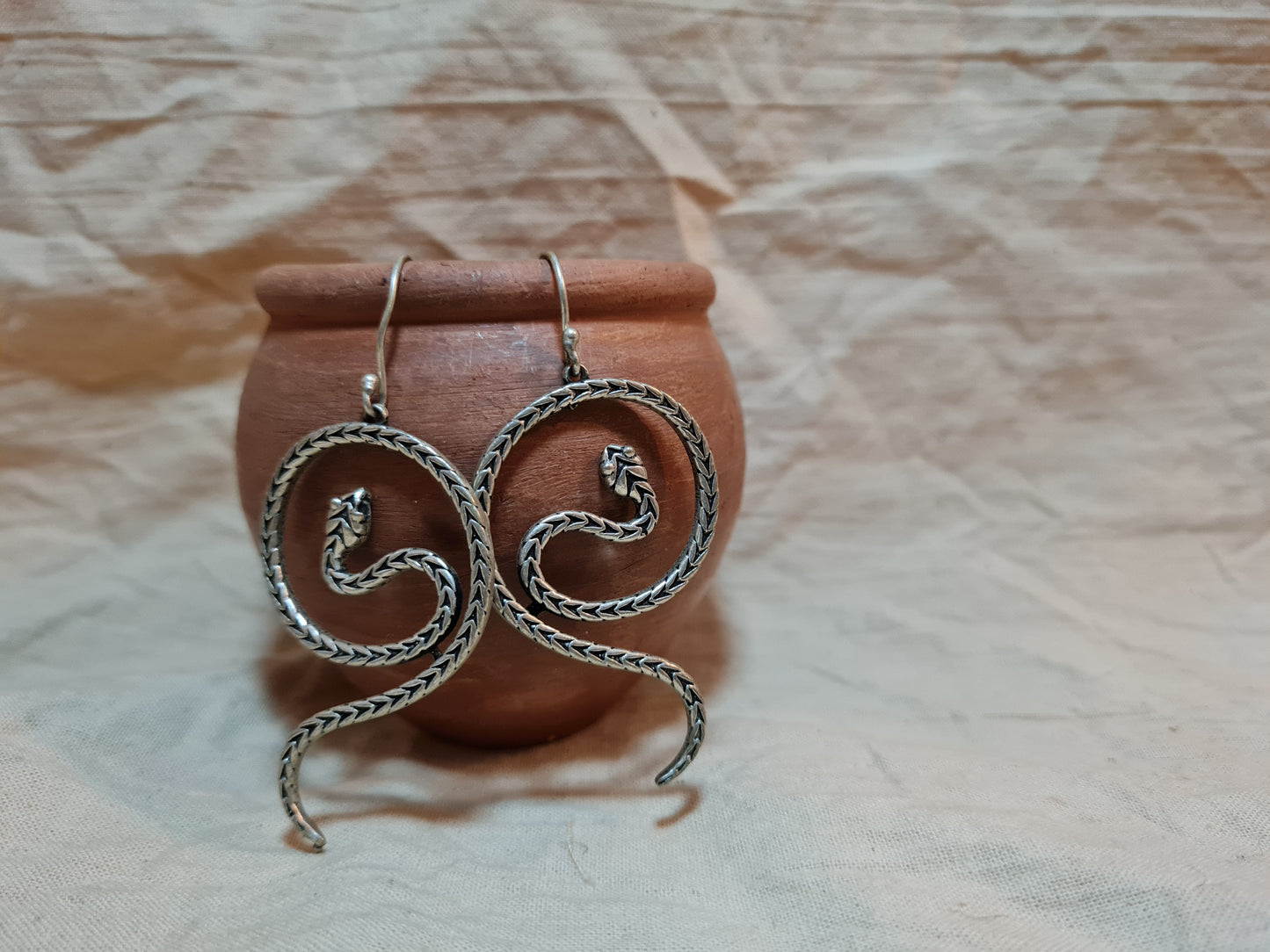 Coiled snake Earrings