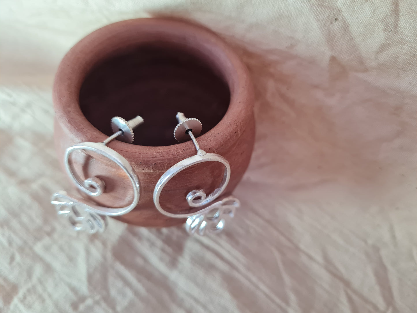 Spiral Lotus Earrings