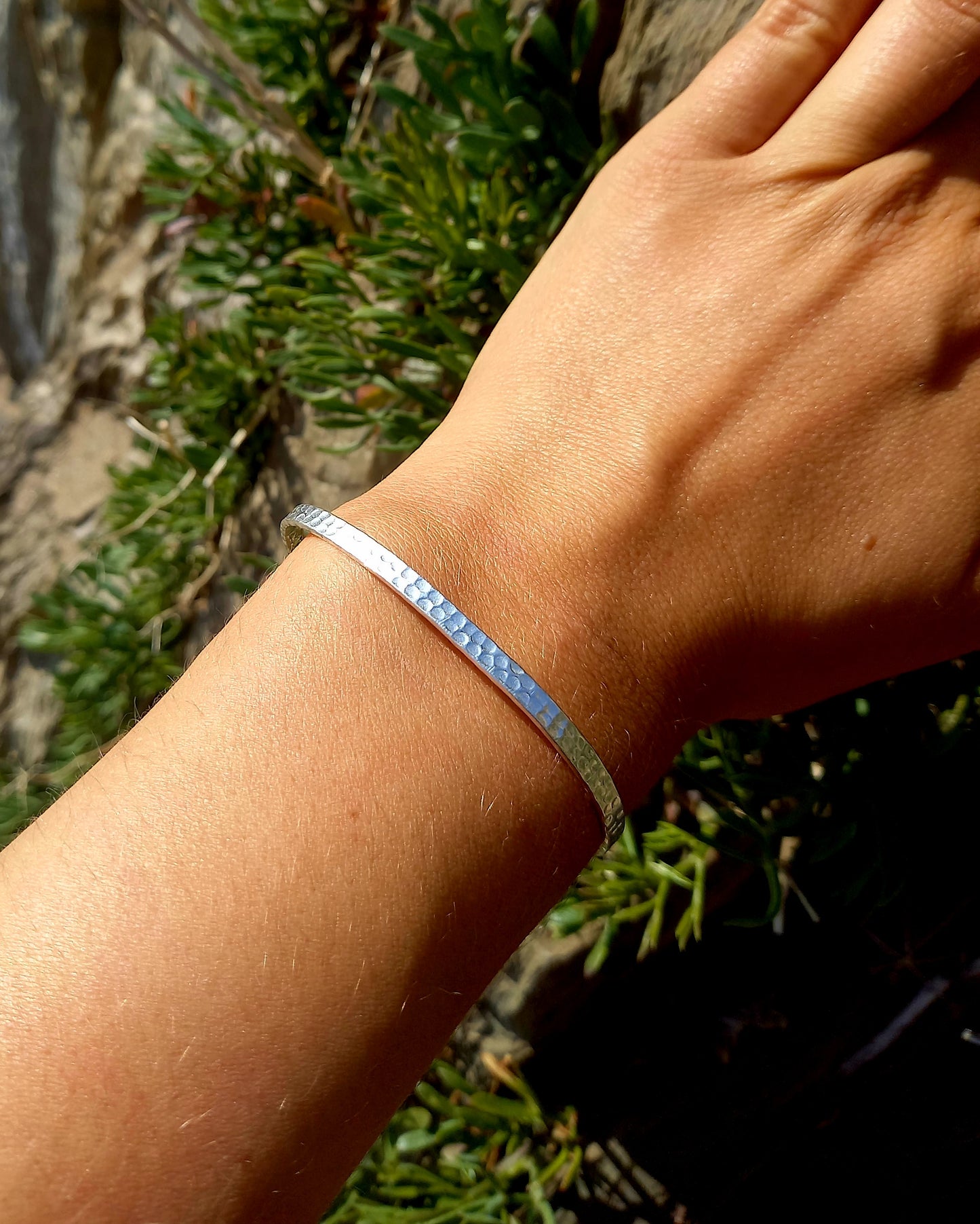 Simple Hammered Bracelet