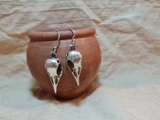 Bird skull earrings