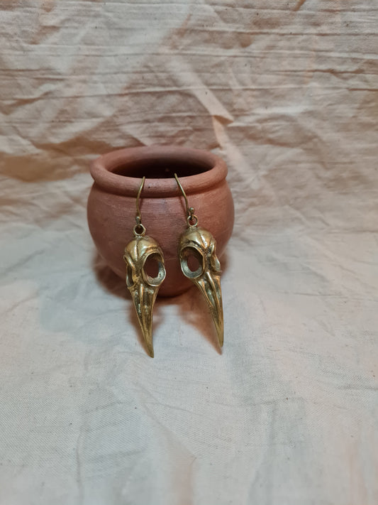 Big bird skull earrings