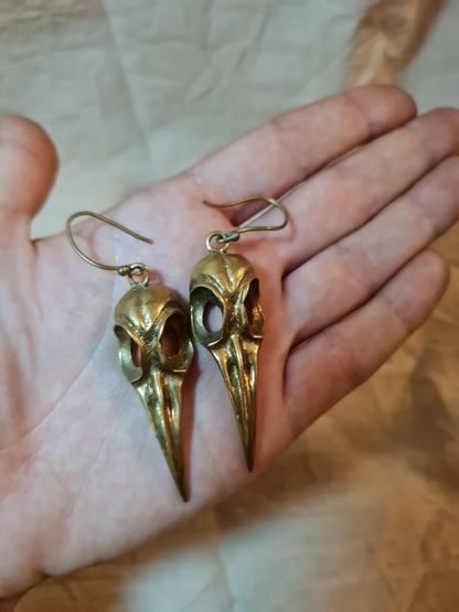 Big bird skull earrings