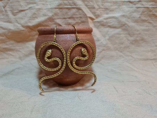 Coiled snake Earrings
