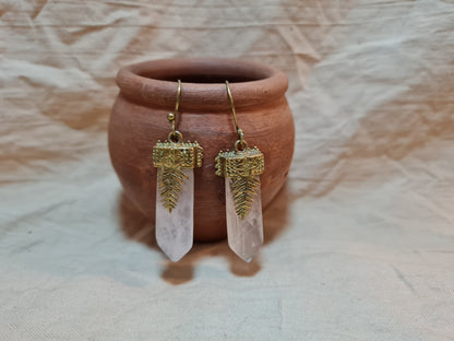Crystal Fern Earrings