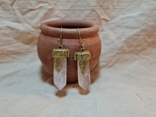 Crystal Fern Earrings