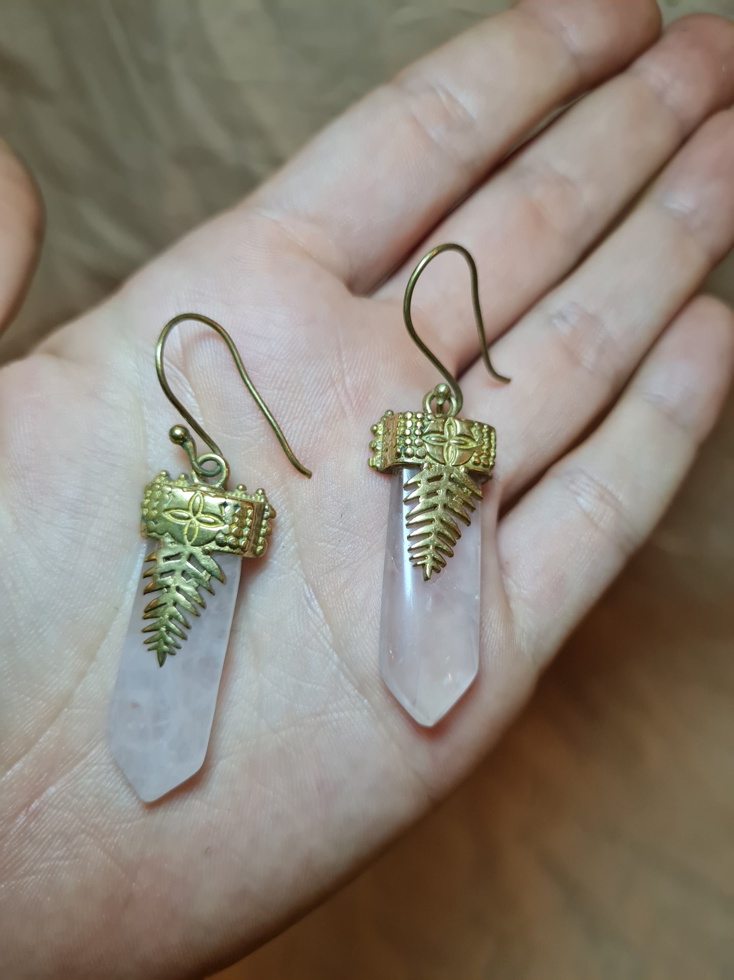 Crystal Fern Earrings