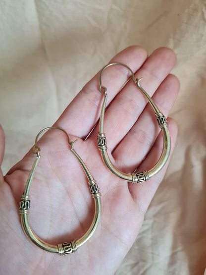 teardrop Hoops Earrings