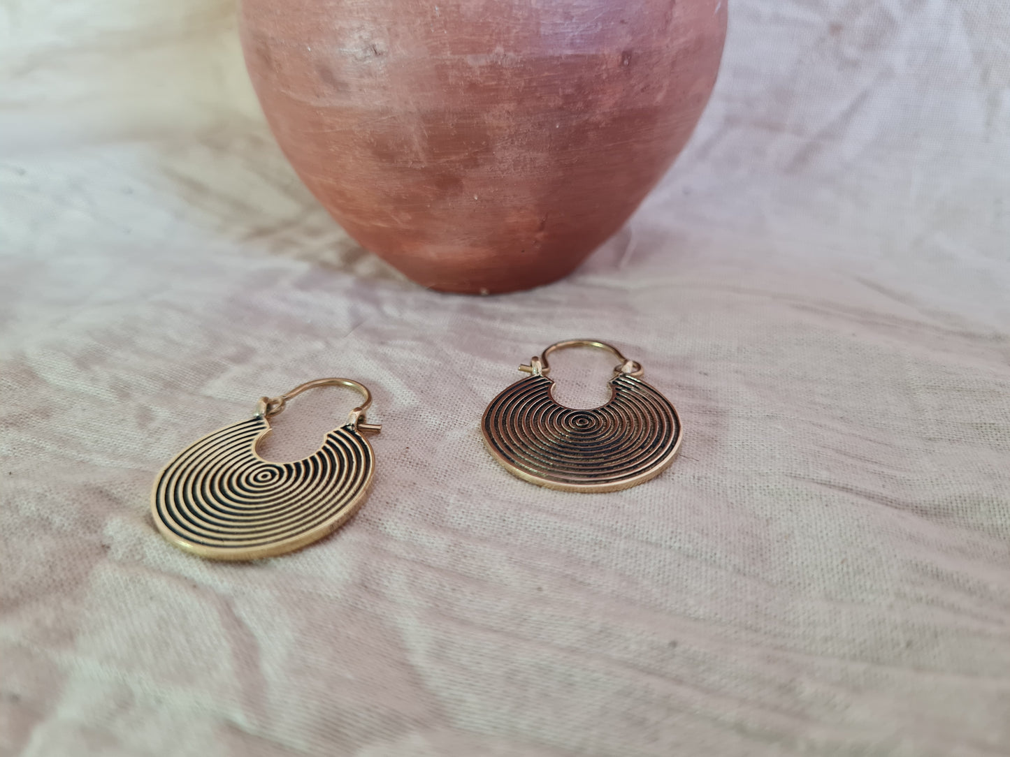 Circle of light earrings