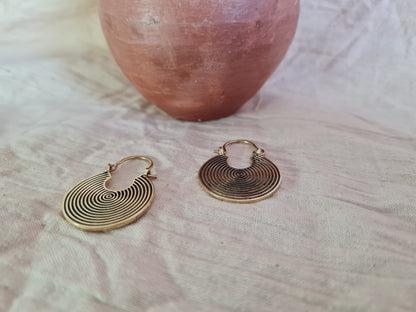 Circle of light earrings