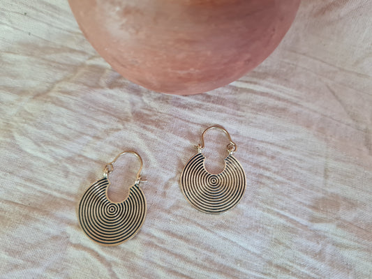 Circle of light earrings