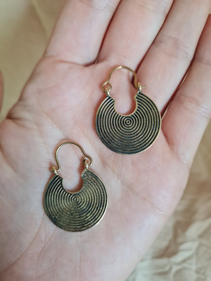 Circle of light earrings
