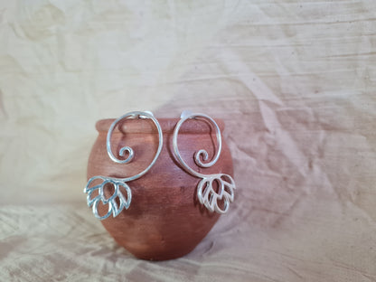 Spiral Lotus Earrings