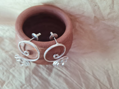 Spiral Lotus Earrings