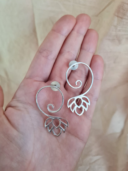 Spiral Lotus Earrings