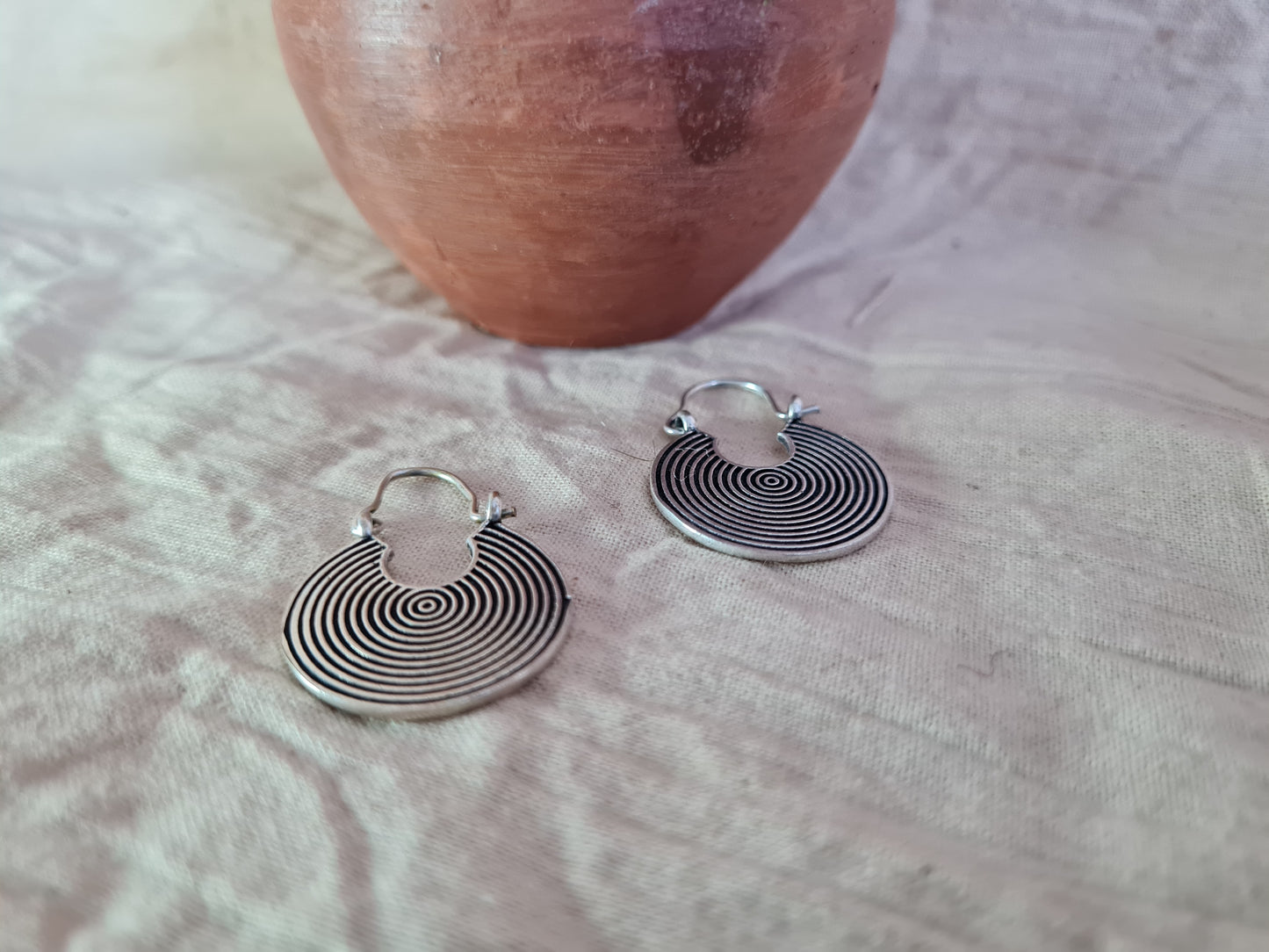 Circle of light earrings