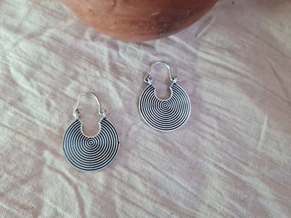Circle of light earrings