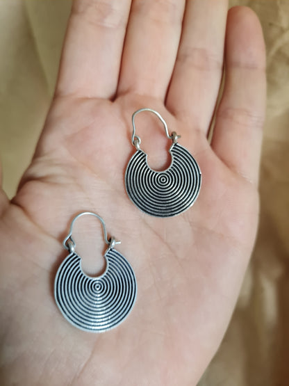 Circle of light earrings
