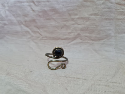 Crystal spiral ring
